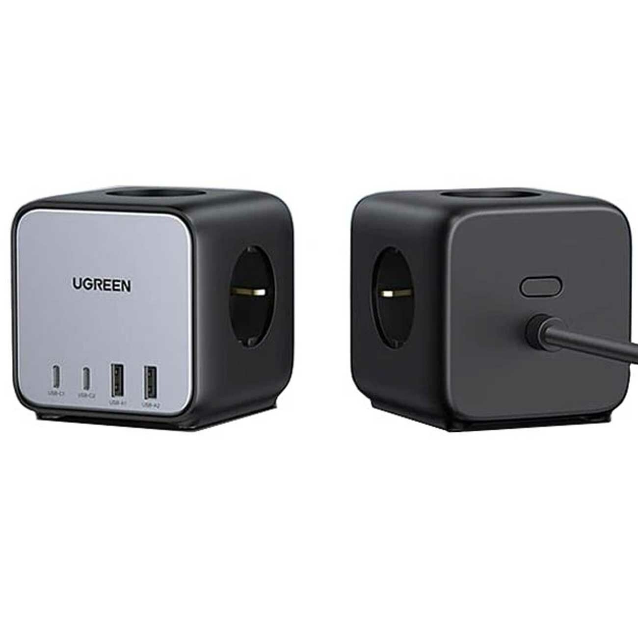 چندراهی برق 2500 وات سه سوکت، دو USB و دو Type-  فست 65 وات یوگرین
