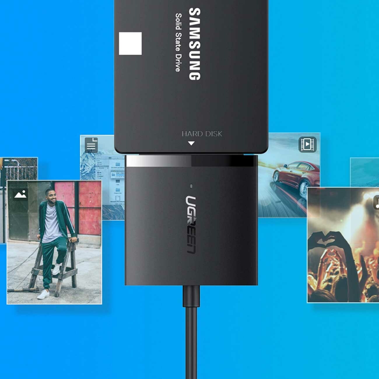 قیمت مبدل هارد 2.5 و 3.5 اینچ SATA به USB3.0 یوگرین