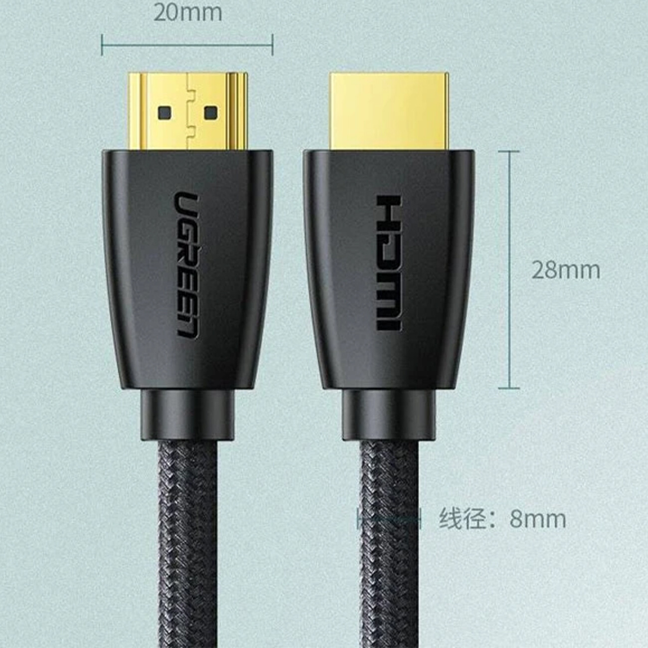 کابل  اچ‌دی‌ام‌آی به اچ‌دی‌ام‌آی 2 متری یوگرین