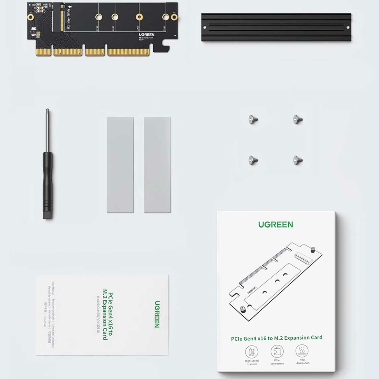 اقلام همراه کارت تبدیل PCIe 4.0 به M.2 NVMe یوگرین