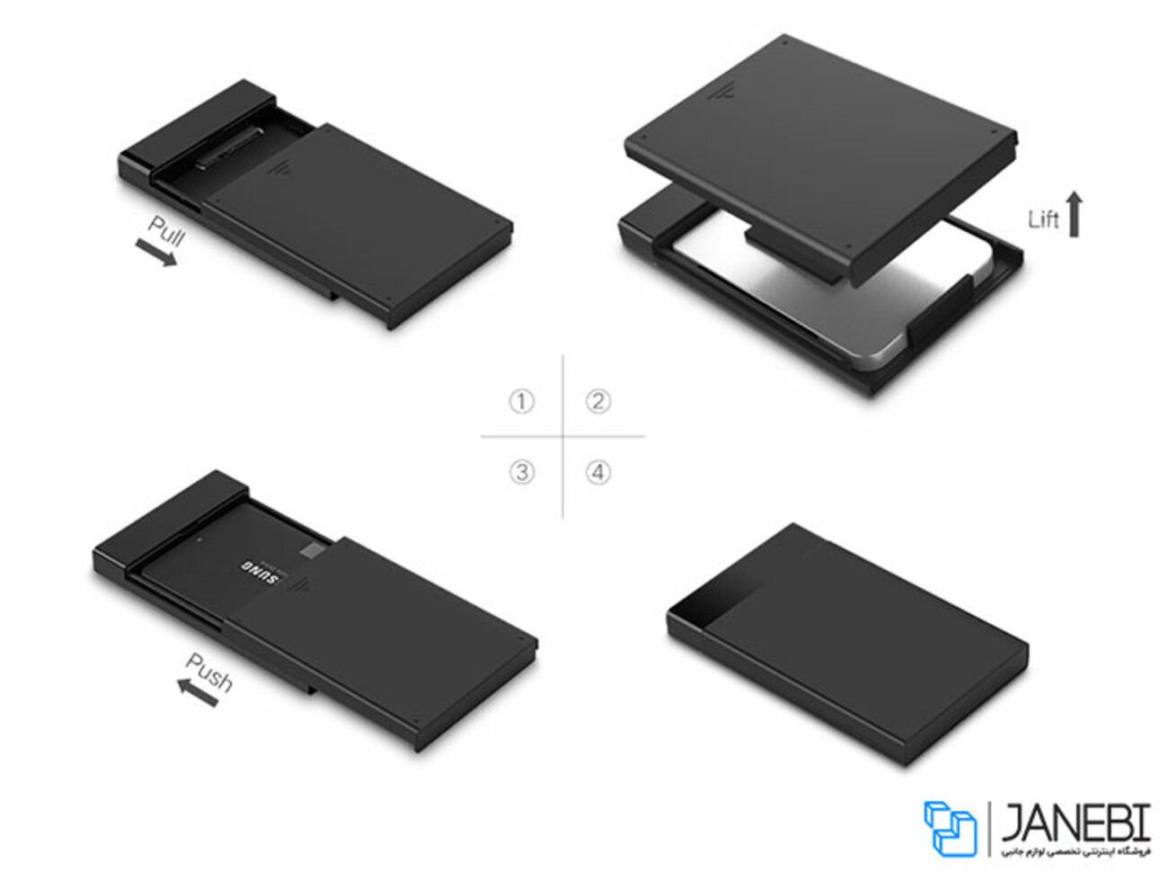 باکس تبدیل هارد داخلی به هارد اکسترنال یوگرین Ugreen USB 3.0 To 2.5 Inch Sata External Hard Drive Enclosure