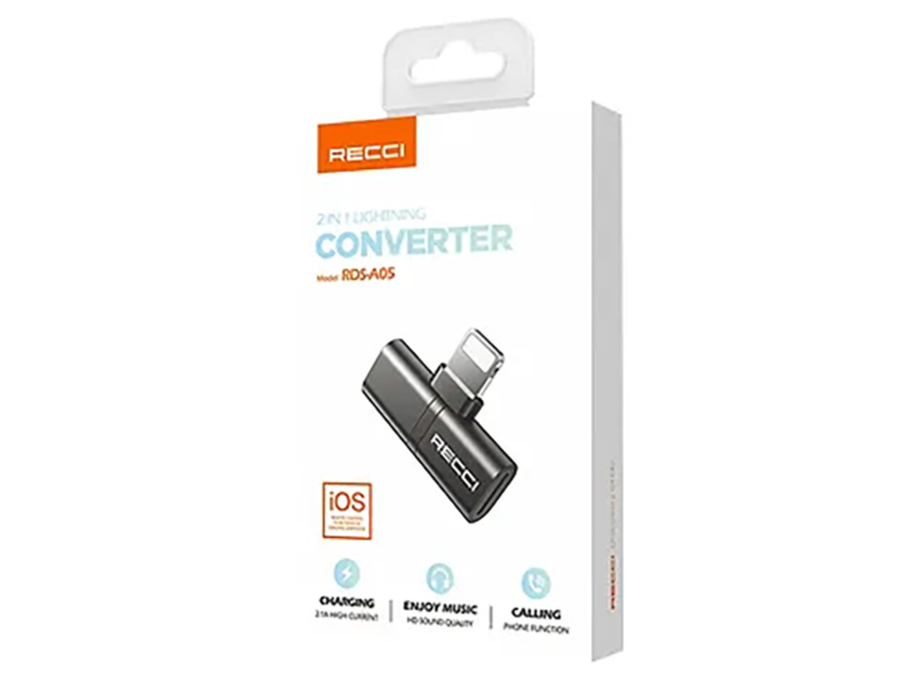 فروش مبدل لایتنیگ 2 در 1 رسی RECCI RDS-A05 Lightning Converter