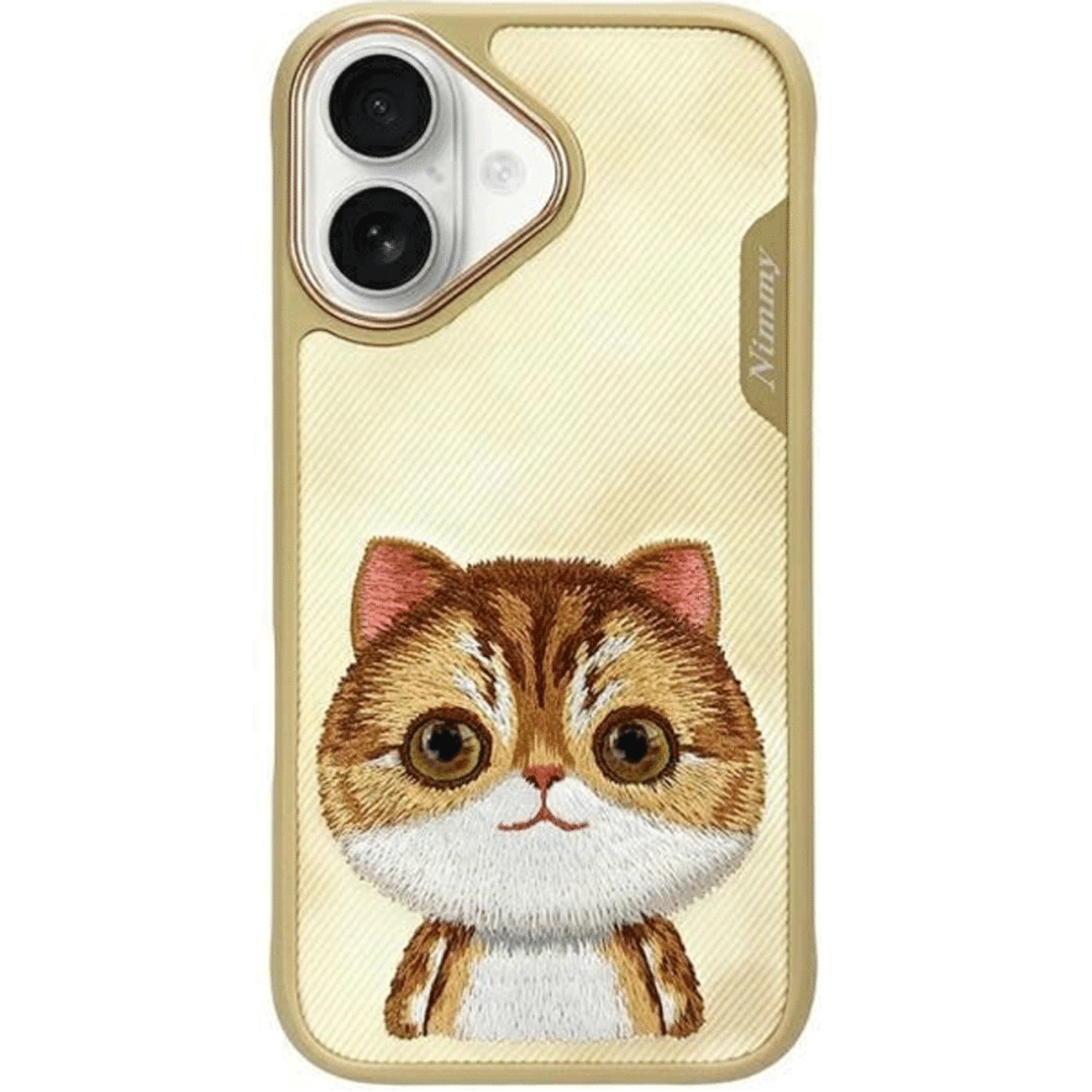 قاب محافظ گوشی آیفون 16 طرح گربه با چشم متحرک نیمی