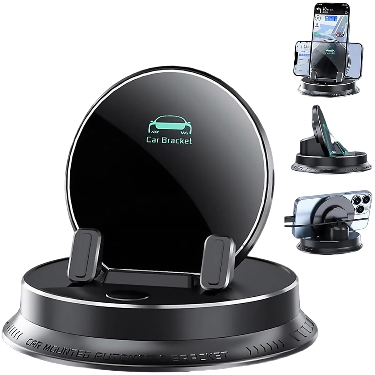 هولدر موبایل اتوماتیک چرخشی 360 درجه قابل شارژ داخل خودرو A9