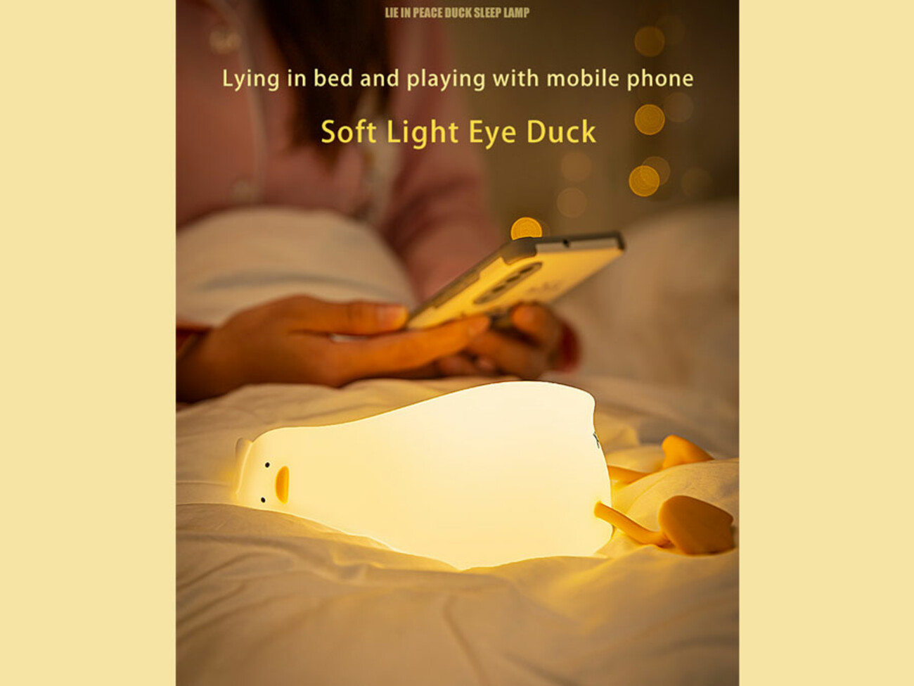 چراغ خواب فانتزی رومیزی قابل شارژ Festive LED Lying Flat Duck Lamp