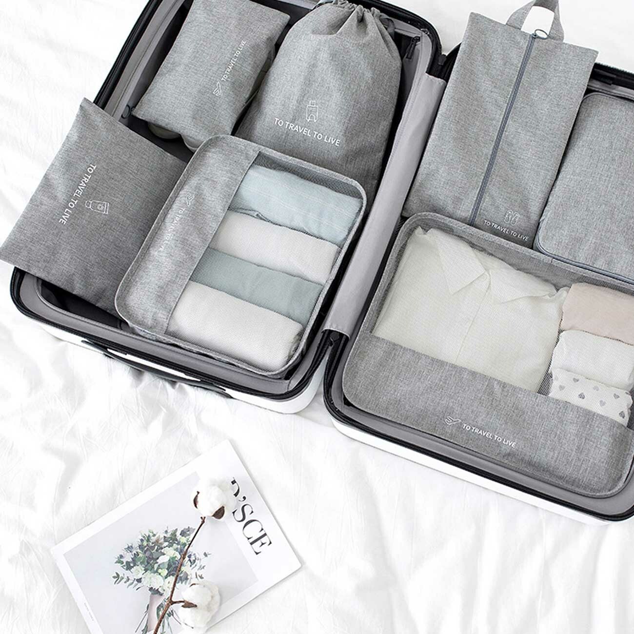 پک نظمدهنده چمدان و ساک چند منظوره 7 تیکه ضدآب برلیانس Seven-piece set