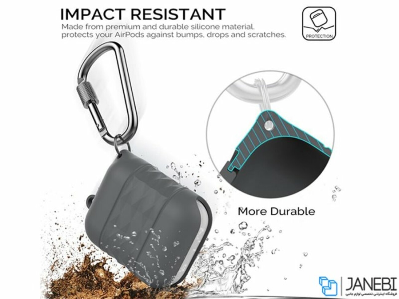 کاور محافظ قلاب دار ایرپاد AHA Style Case Airpods 2/1