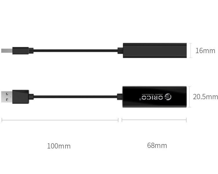 مبدل USB 0.3 به RJ45 اوریکو ORICO UTJ-U3 USB3.0 Gigabit Ethernet Network Adapter