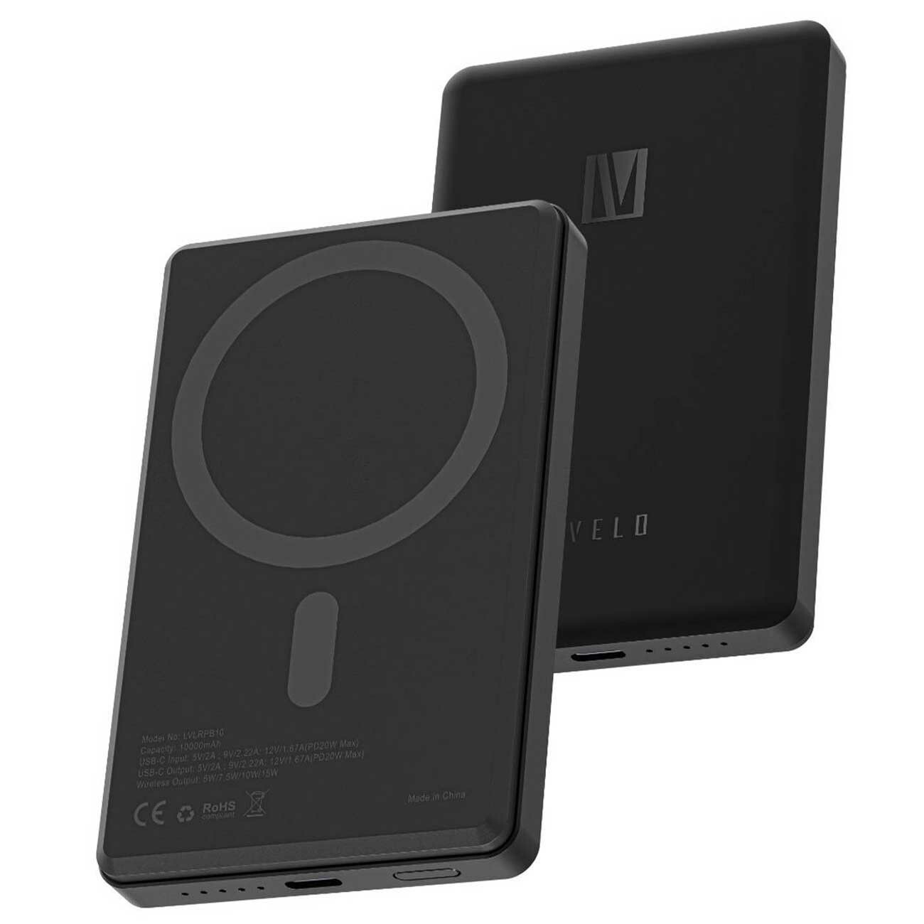 پاوربانک وایرلس 15 وات و تایپ سی 20 وات لِوِلو LVLRPB10