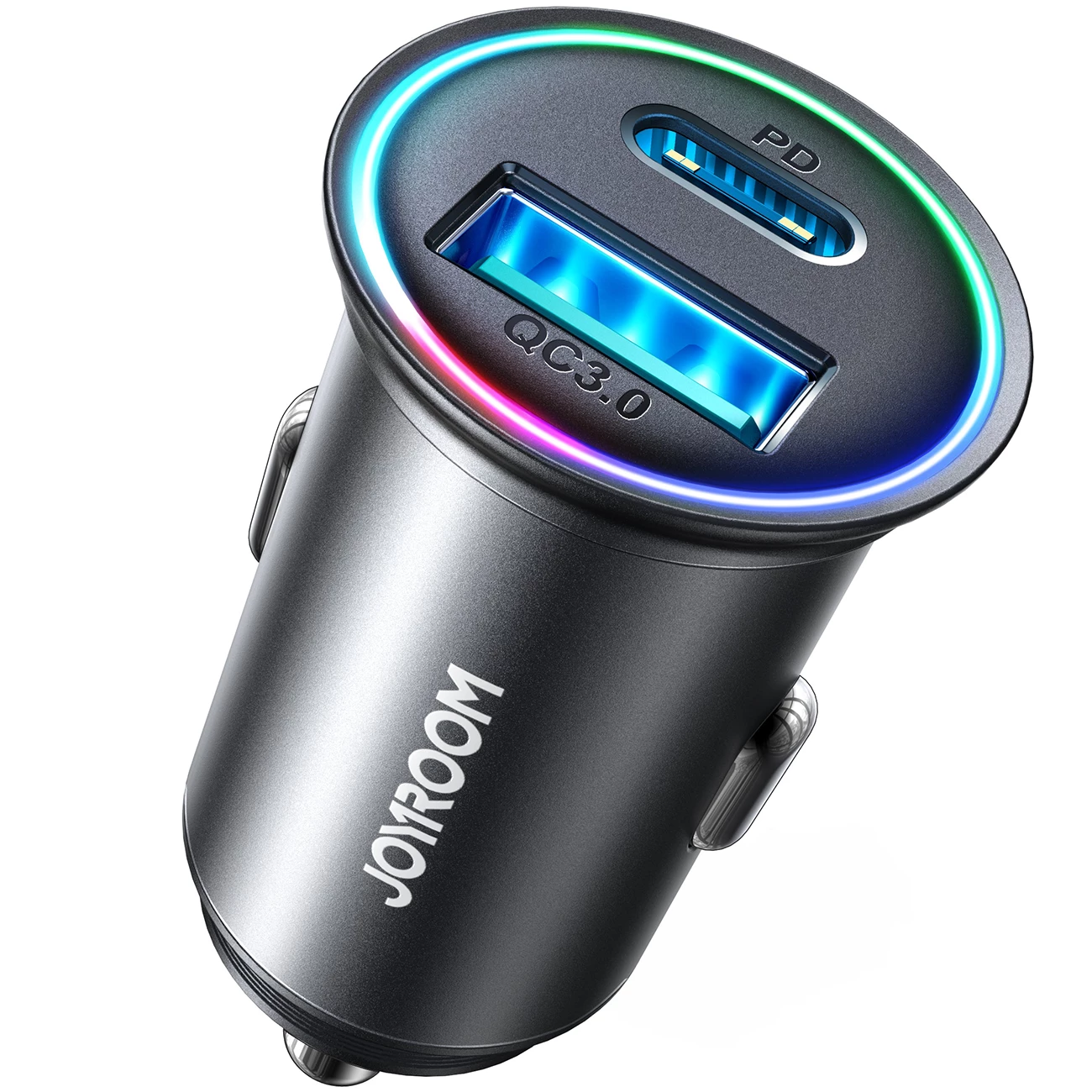 شارژر فندکی فست شارژ ماشین تایپ‌سی و یواس‌بی 60 وات جویروم JR-CCN04