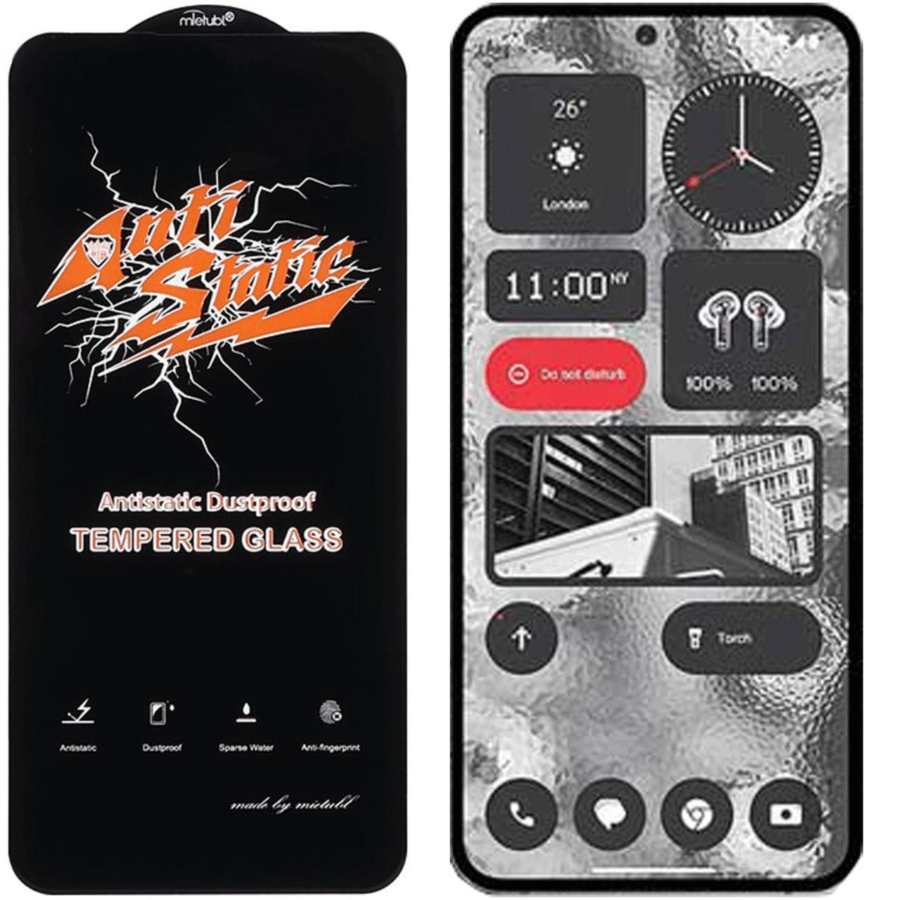 گلس شیشه‌ای Nothing Phone2 میتوبل Anti-Static