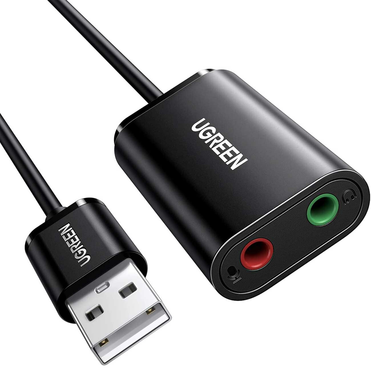 تبدیل صدای USB به جک 3.5 میلی‌متر 15 سانتی‌متری یوگرین