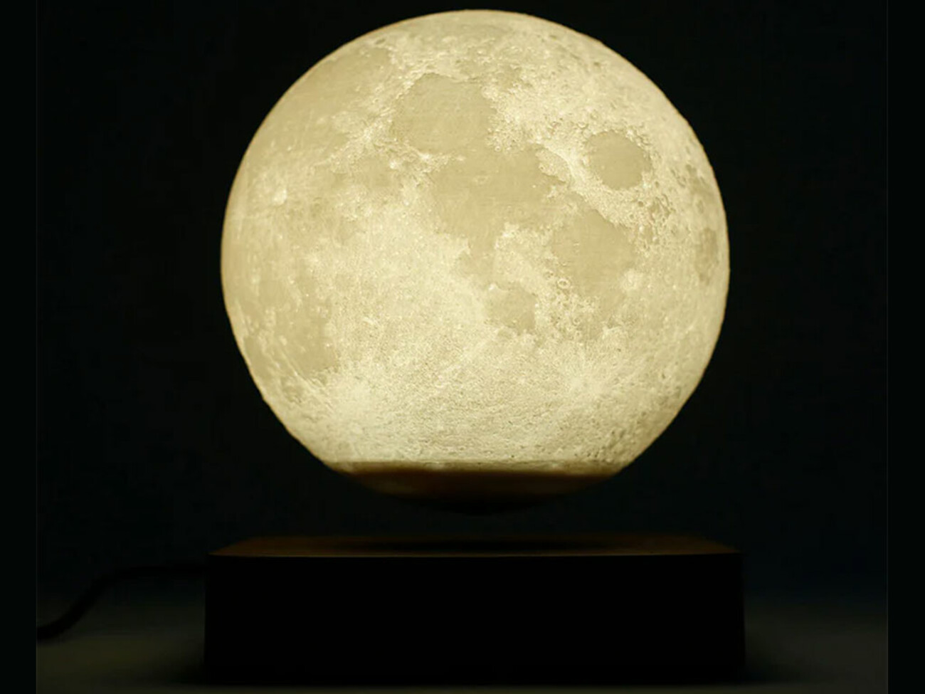 چراغ خواب ماه شناور مغناطیسی پرینت سه بعدی معلق Magnetic levitation moon lamp romantic light levitation 3D printing