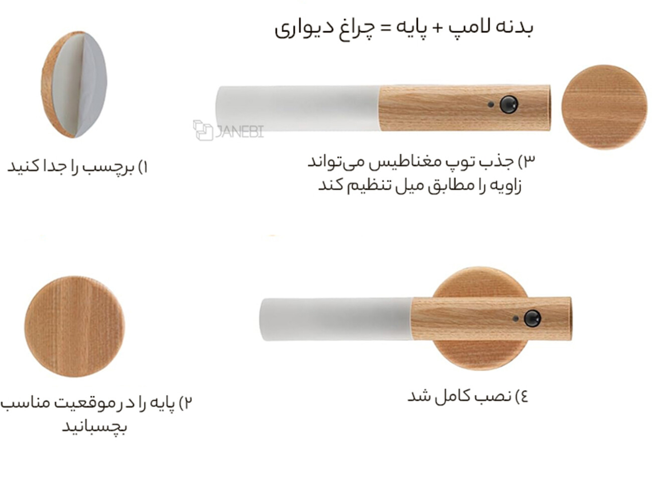 خرید چراغ سنسور چوبی هوشمند Beam Goods Smart Wooden Sensor Light