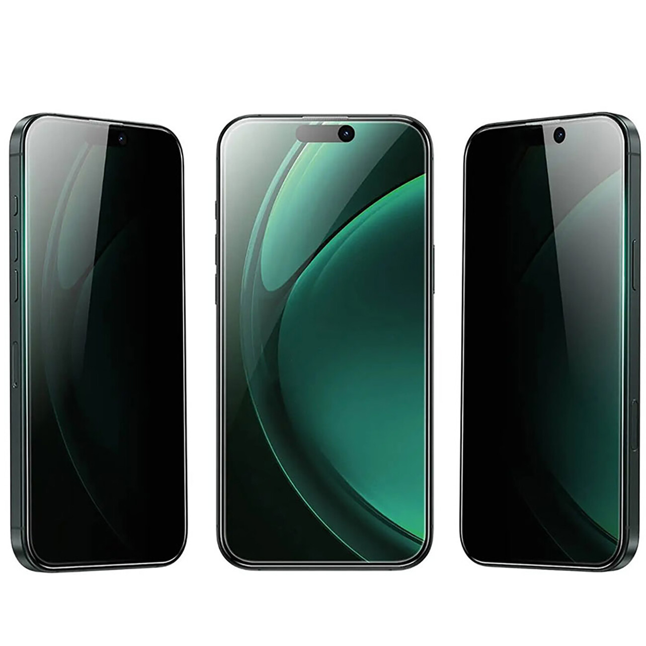 گلس پرایوسی آیفون 16 پرو سه بعدی گرین GN3DSIL16PBK