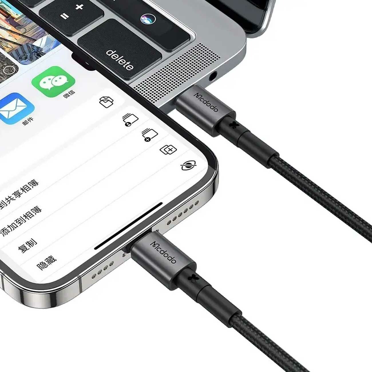 خرید کابل تبدیل فست شارژ تایپ سی به لایتنینگ مک دودو