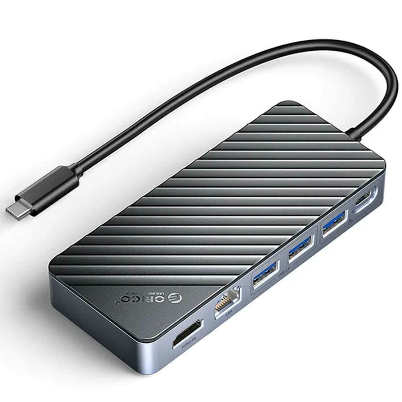 داک تایپ‌سی 8 پورت اوریکو با محفظه SSD و پورت شبکه OM28PR-G2