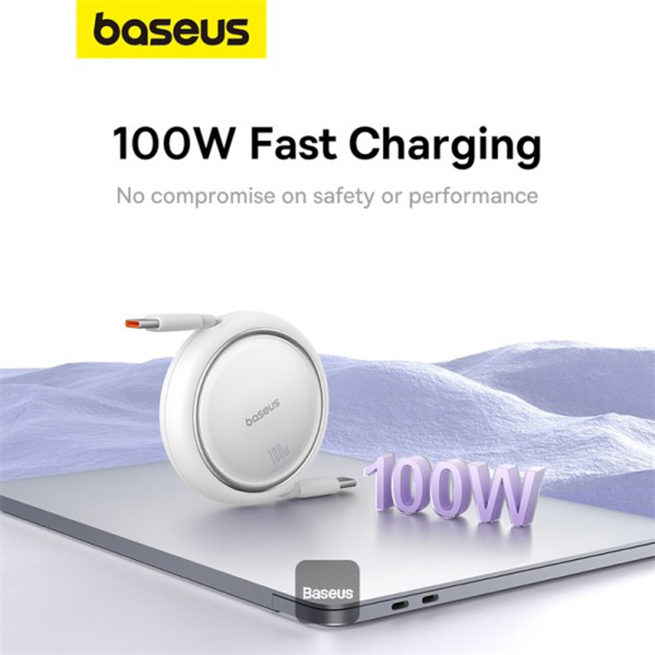 کابل دوسر تایپ‌سی 100 وات 100 سانتی‌متری بیسوس