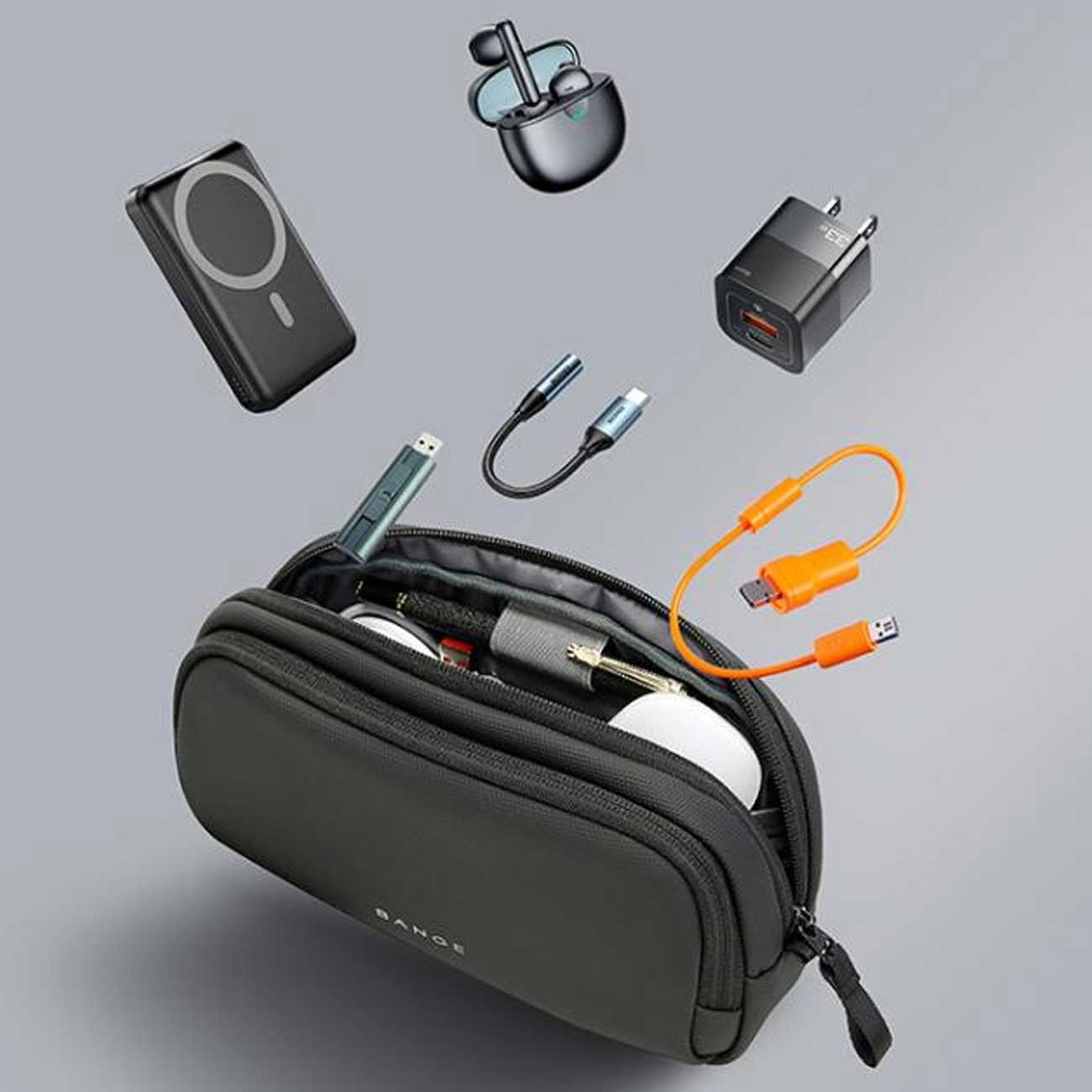 کیف لوازم جانبی موبایل دو زیپ بنج BANGE BG-3067