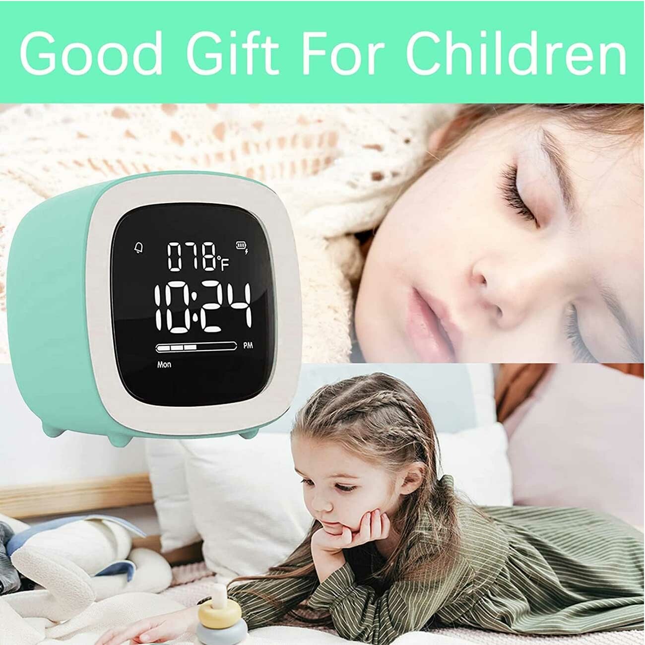 ساعت زنگ‌دار رومیزی دیجیتال Cute digital study alarm clock BD-AC-02