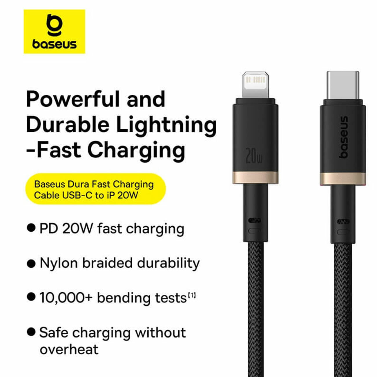 خرید کابل شارژ سریع تایپ سی به لایتنینگ  بیسوس