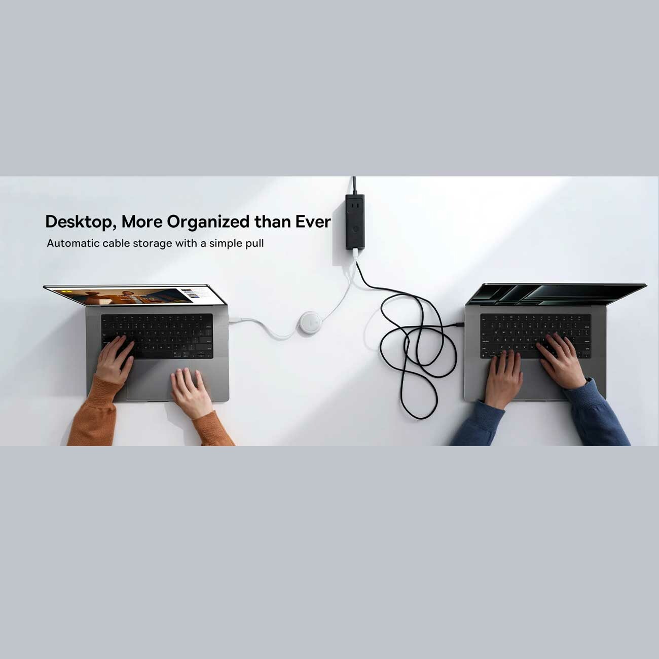 بهترین کابل شارژ دوسر تایپ‌سی جمع‌شونده 60 وات یک متری بیسوس