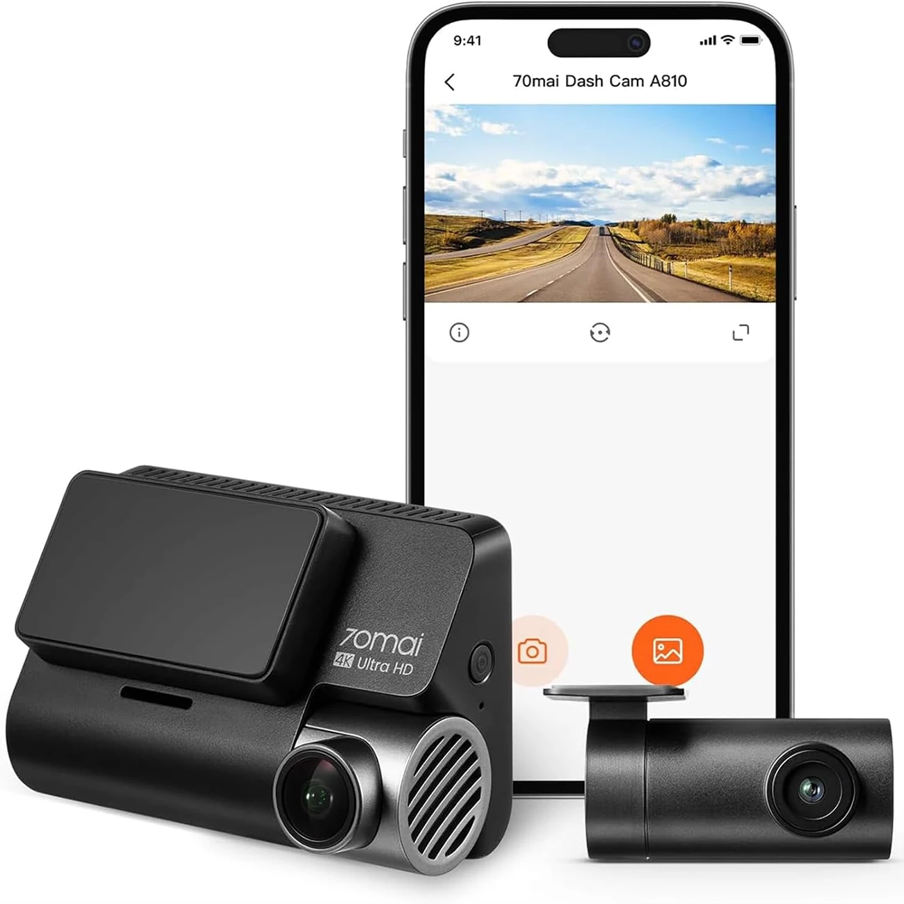 دوربین ثبت وقایع خوردو 70mai A810-2 همراه دوربین عقب