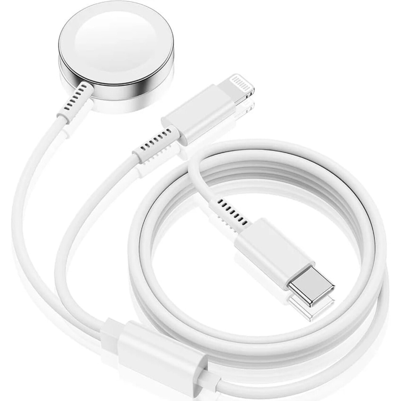 کابل تایپ‌سی به لایتنینگ 27 وات و شارژ مگنتی اپل‌واچ 1.2 متری پرووان PWL835