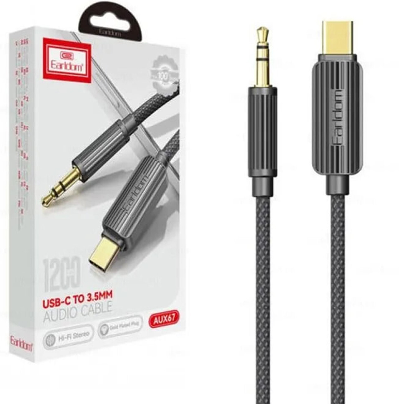 کابل انتقال صدا AUX به تایپ‌سی 1.2 متری ارلدام AUX67