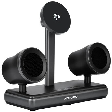اسپیکر و شارژر وایرلس مگسیف پرودو Porodo Speaker Charging Dock FWCH050
