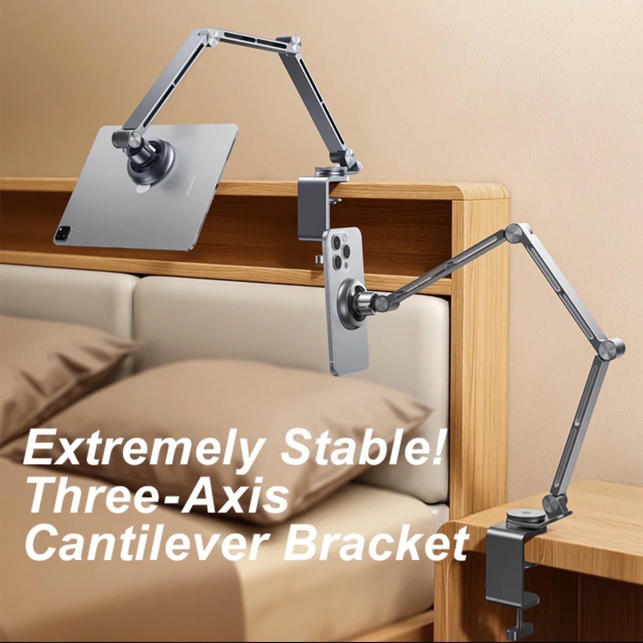 هولدر گوشی موبایل و تبلت قابل اتصال به لبه میز و تخت آرتاکو  T01