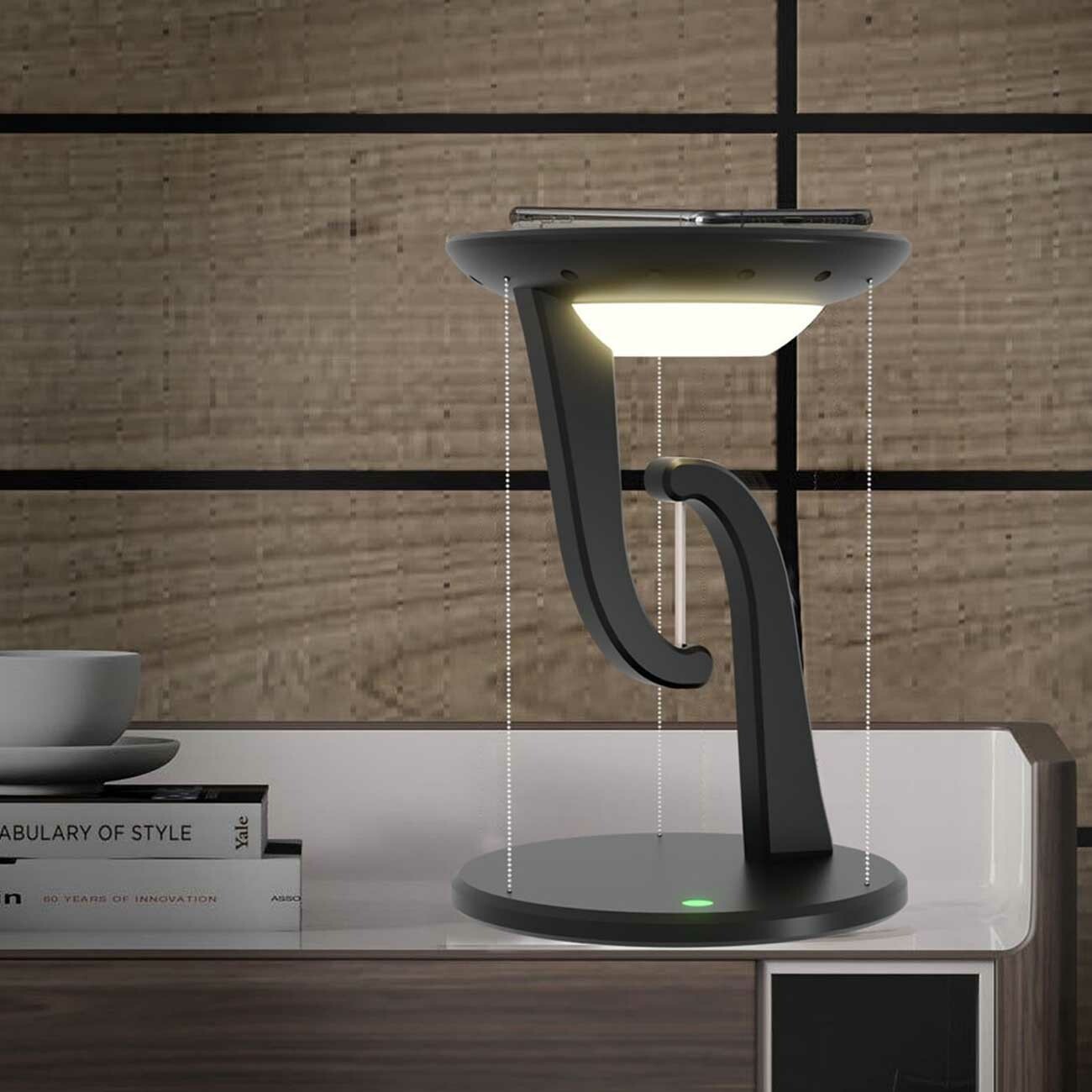 فروش چراغ مطالعه LED رومیزی هوشمند و شارژر بی‌سیم