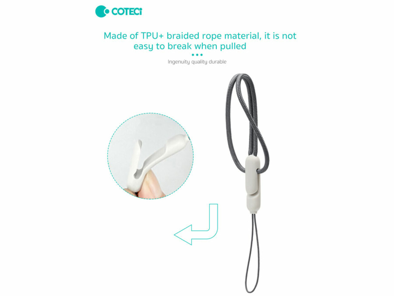 بند آویز ایرپادز پرو چندمنظوره کوتتسی Coteetci Air Pods Pro Lanyard 86011 (5 pcs)