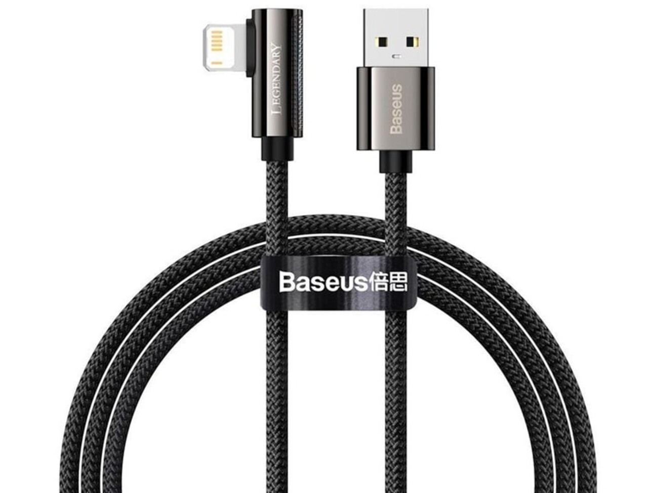 کابل شارژ و انتقال داده لایتنینگ بیسوس Baseus Legend Elbow iP Cable 1m 2.4A CALCS-01