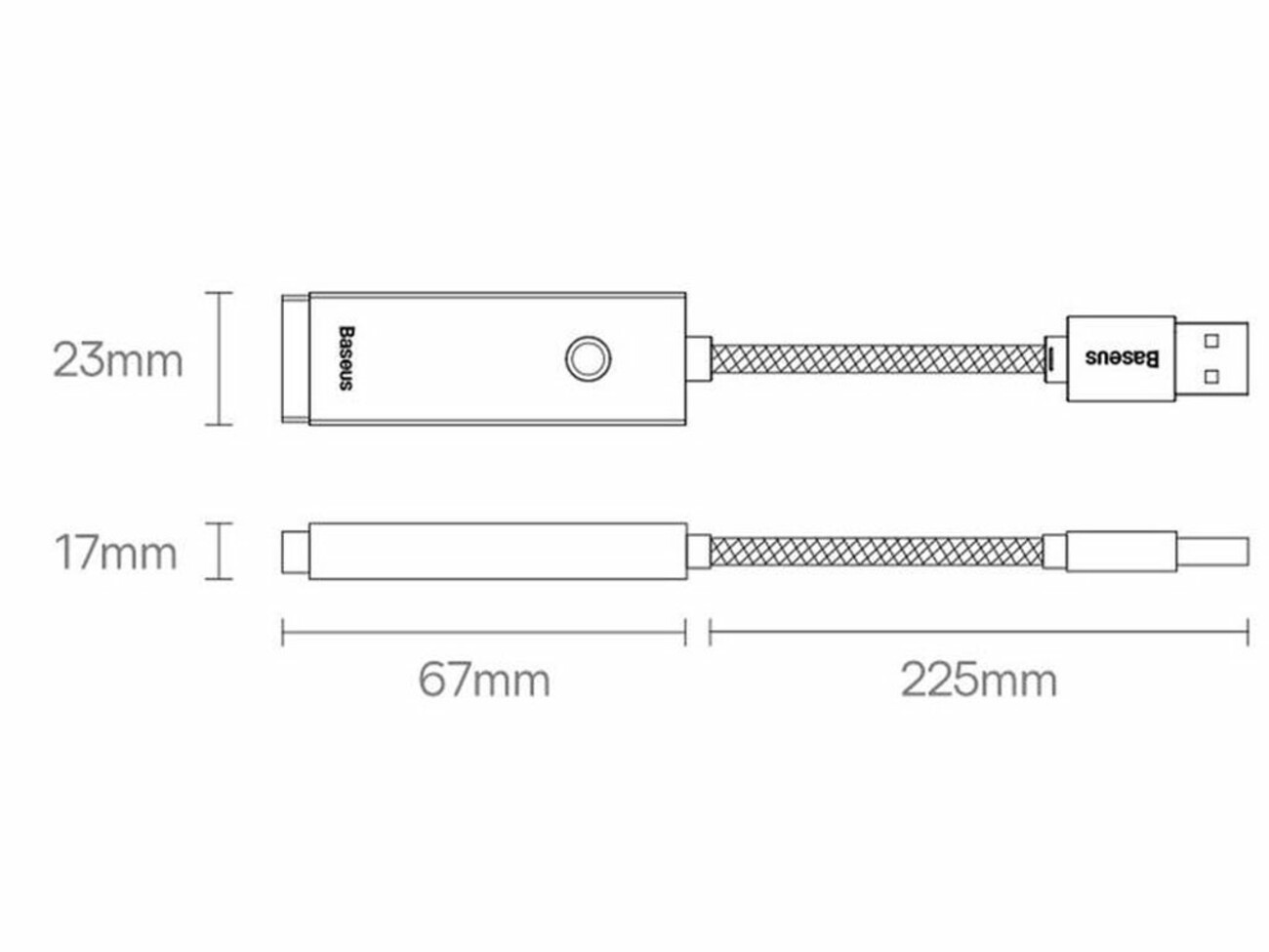 کابل تبدیل یو اس بی به پورت شبکه RJ45 LAN بیسوس Baseus Lite Series External Network Adapter RJ45 to USB WKQX000101 1000Mbps