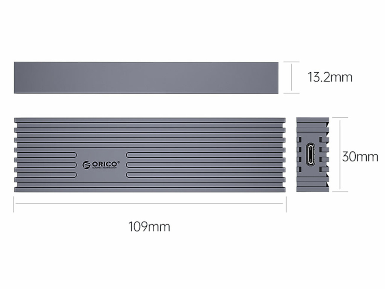 باکس اس اس دی m2 اوریکو ORICO FV35C3-G2 USB3.2 Gen2 Type-C M.2 NVMe/NGFF(SATA) SSD Enclosure