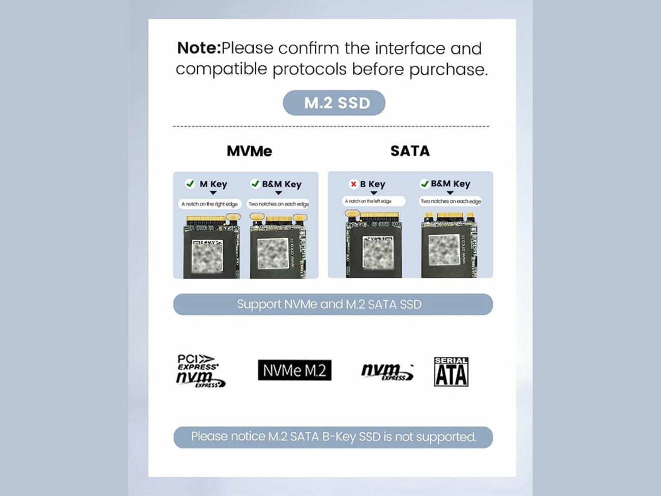 باکس اس اس دی m2 اوریکو ORICO FV35C3-G2 USB3.2 Gen2 Type-C M.2 NVMe/NGFF(SATA) SSD Enclosure