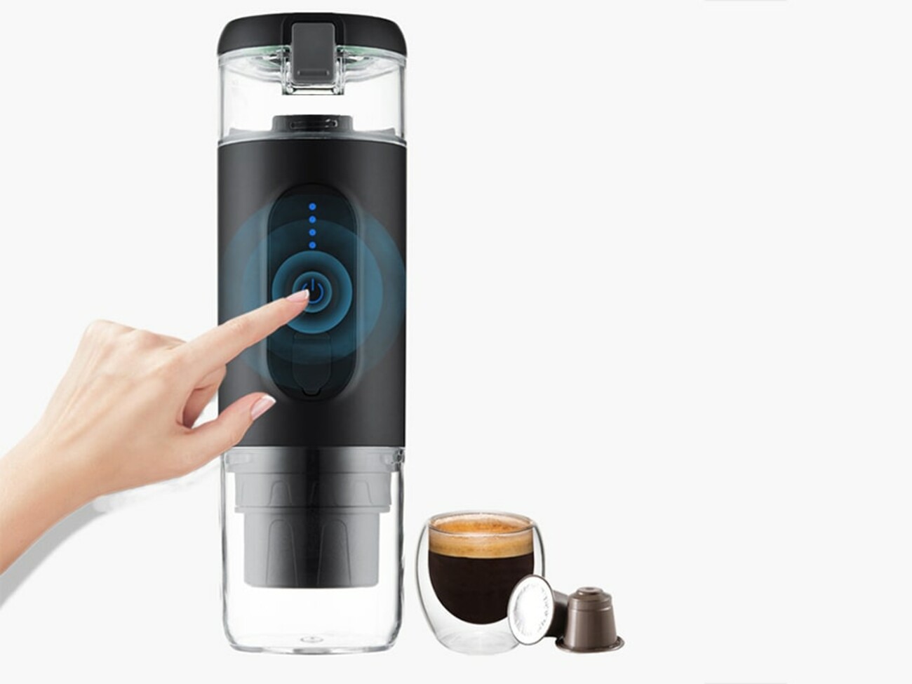دستگاه اسپرسو ساز شارژی قابل حمل Mini Electric Espresso Maker CF-1801BGC