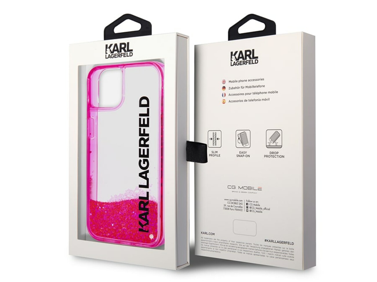 قاب آکواریومی آیفون 14 پلاس طرح کارل CG Mobile iphone 14 Plus Karl Lagerfeld Aquarium Case