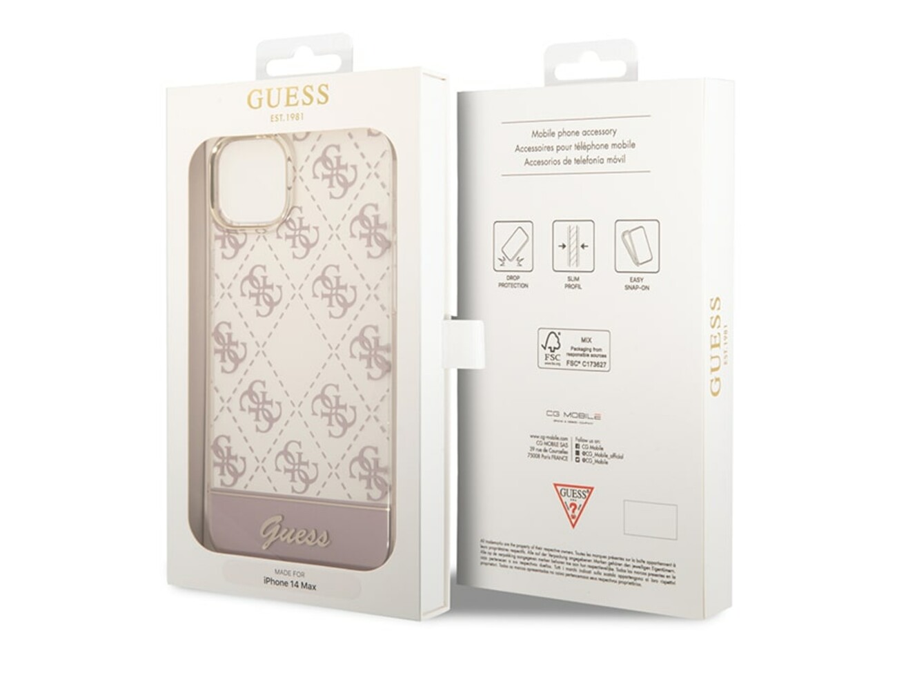 قاب شیشه ای طرحدار آیفون 14 پلاس CG Mobile iphone 14 Plus Guess Case