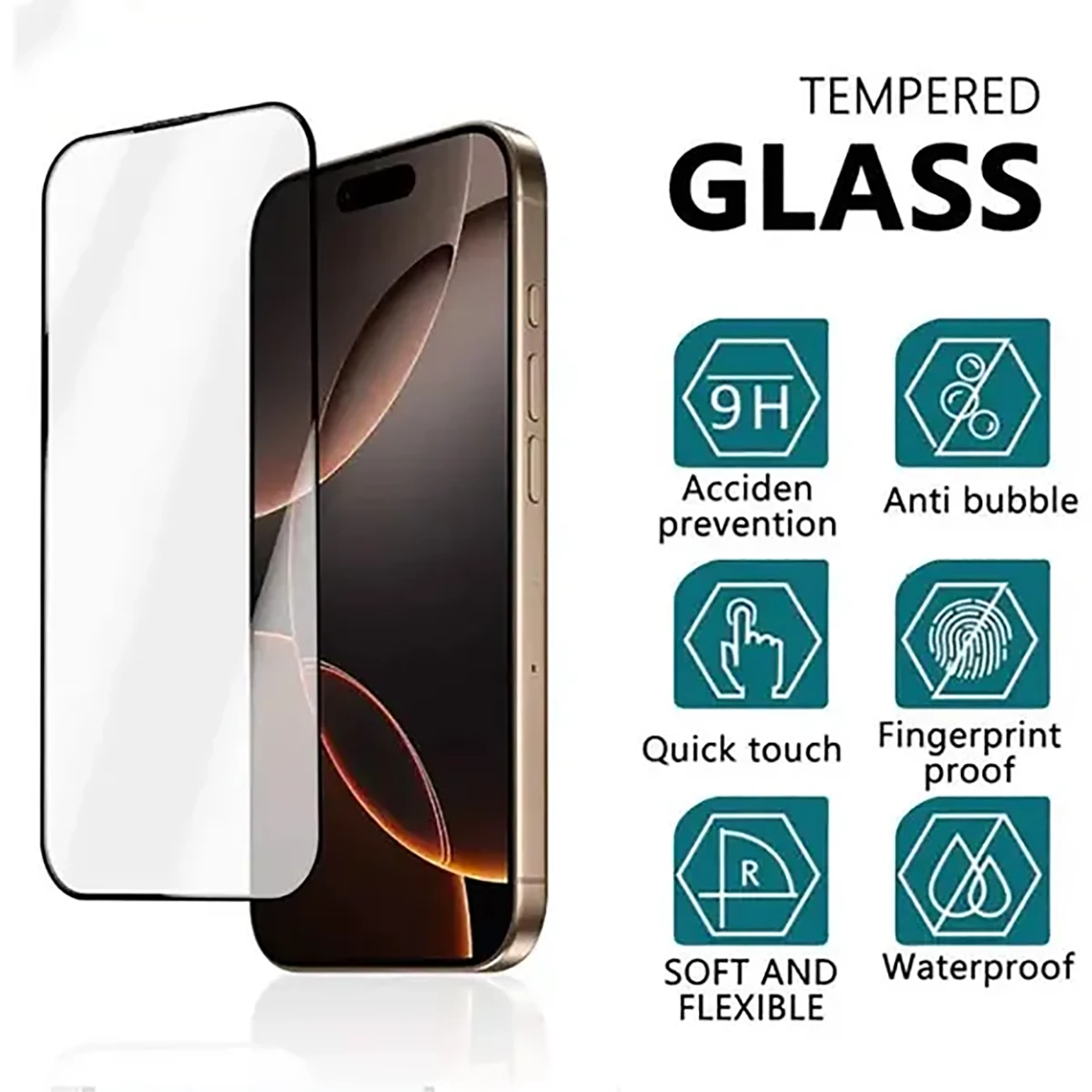 گلس آیفون 17 پرومکس سه بعدی کوزوم