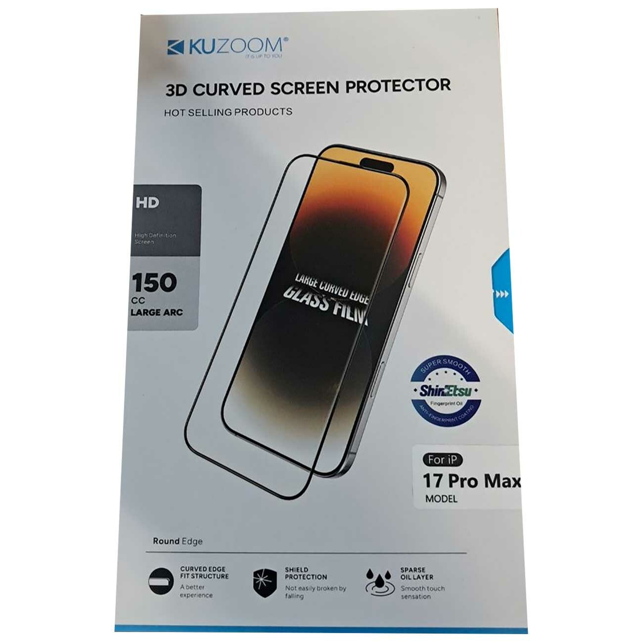 گلس آیفون 17 پرومکس سه بعدی کوزوم