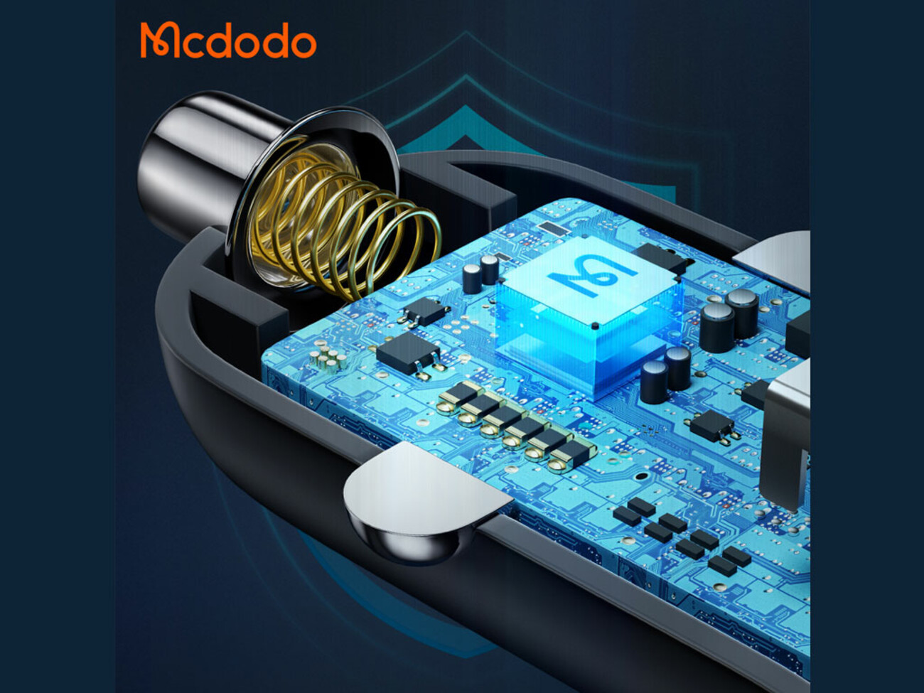 شارژر فندکی 45 وات فست شارژ مک دودو CC MCDODO BLACK 45W PD+ 5A FAST CAR CHARGER CC 2680