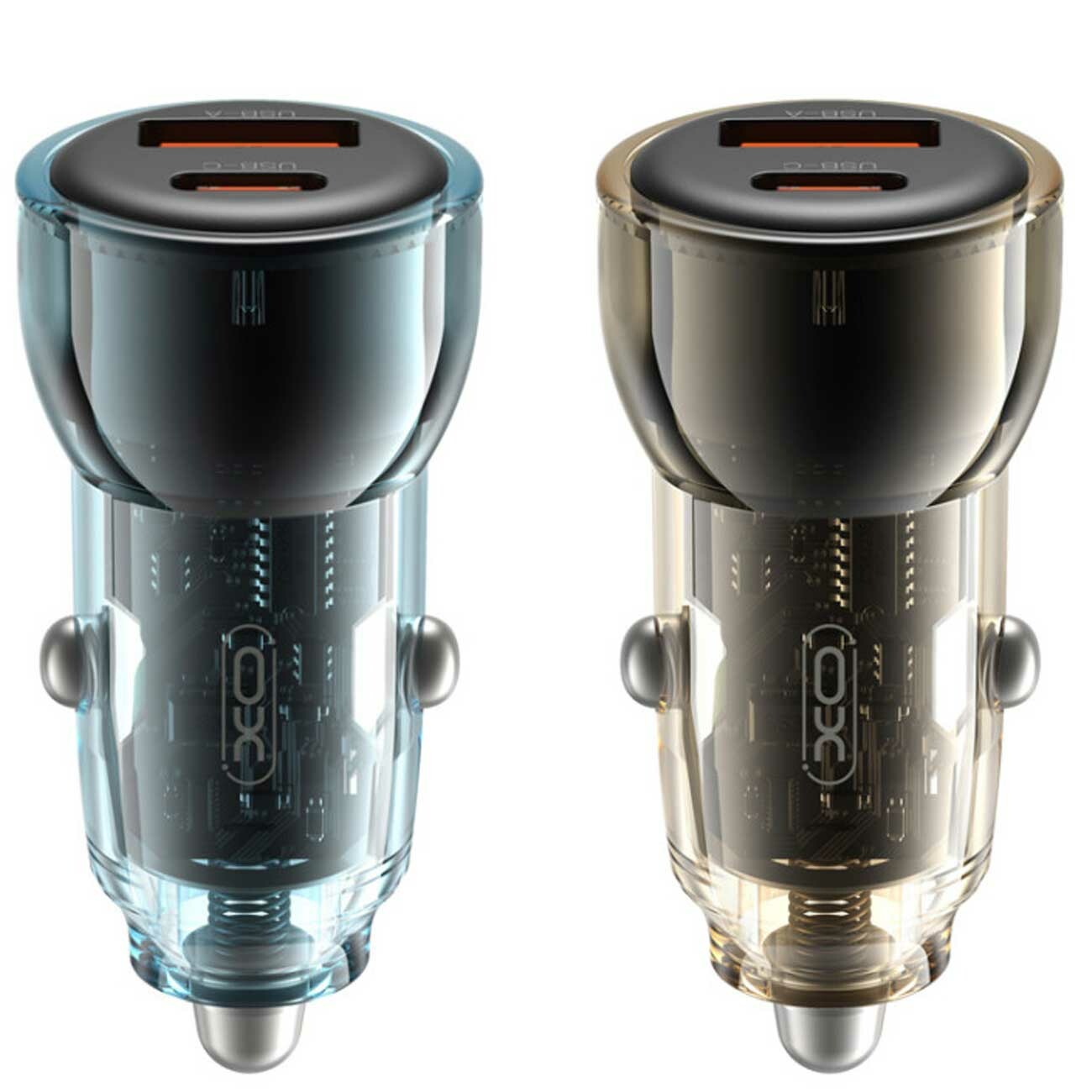 شارژر فندکی فست شارژ ماشین تایپ سی 60 وات 3 آمپر ایکس او CC60