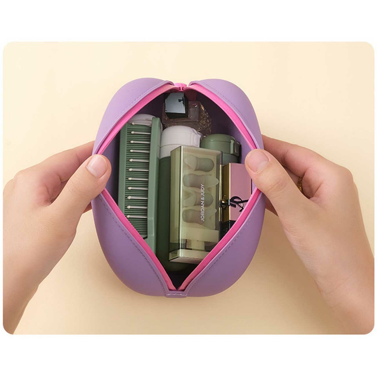 کیفیت کیف لوازم آرایش مسافرتی ضد آب سیلیکونی جردن و جودی