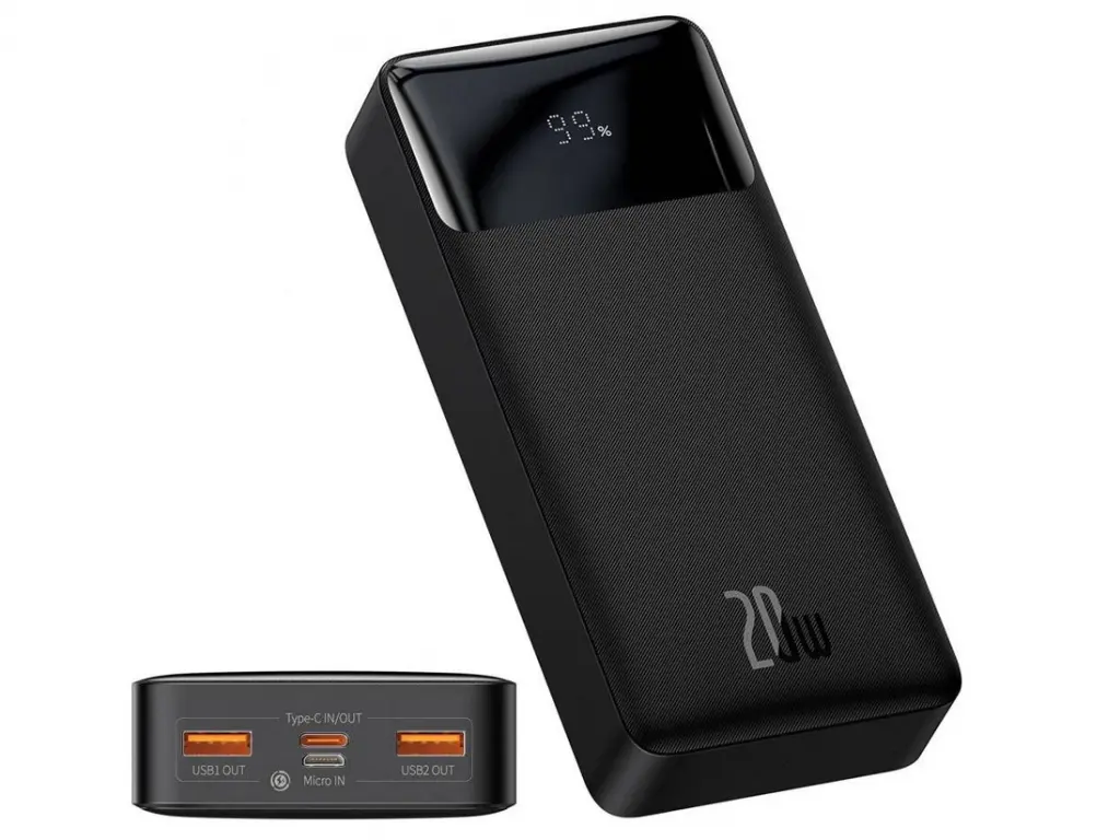 پاور بانک شارژ سریع 20 وات 20000 بیسوس Baseus Bipow Digital Display PPDB20K 20000mAh Power Bank (PPDML-M01)