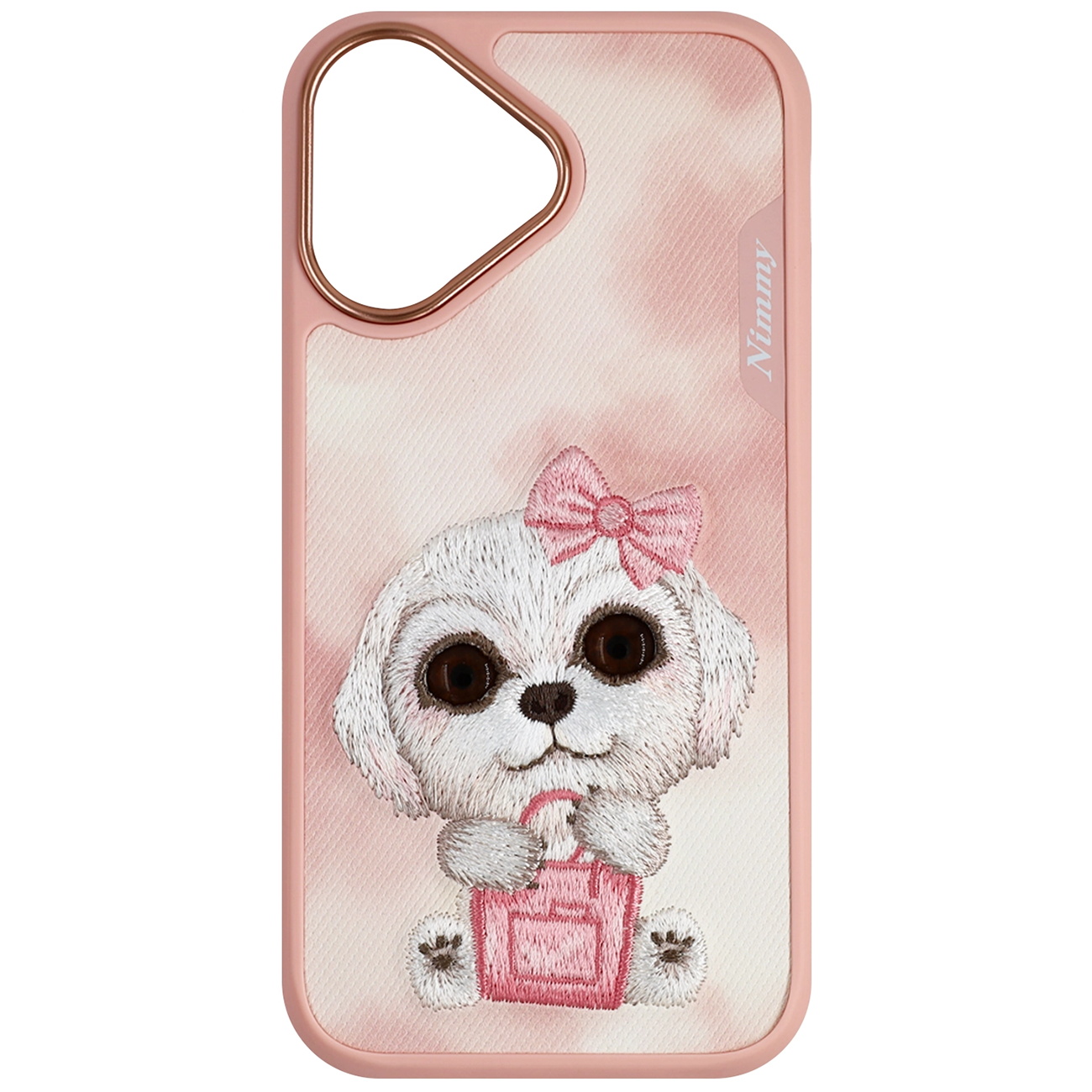 قاب مگ‌سیف گوشی آیفون طرح سگ بامزه گلدوزی شده NIMMY N-XDY-IP16-02-A case 360° protection iPhone 16 -02-A