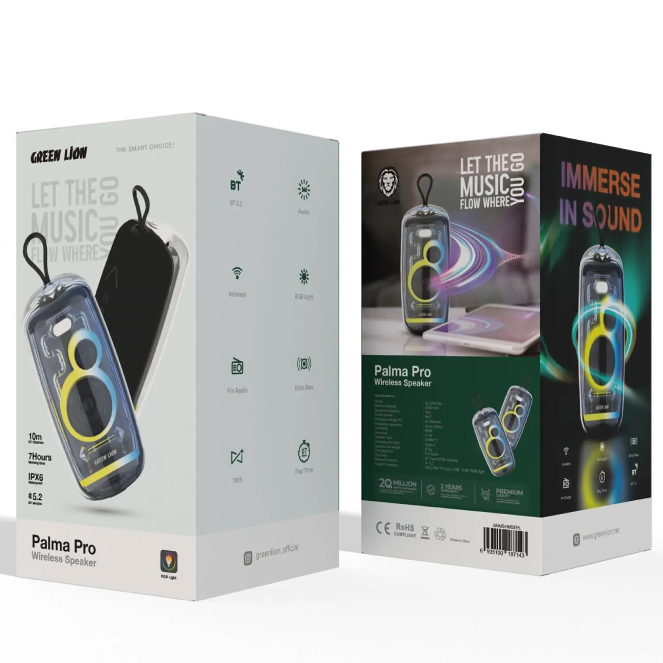 اسپیکر بلوتوثی قابل حمل گرین لاین Green Lion Palma Pro Wireless Speaker GL-SPK16A GNPLPWSPKRBK