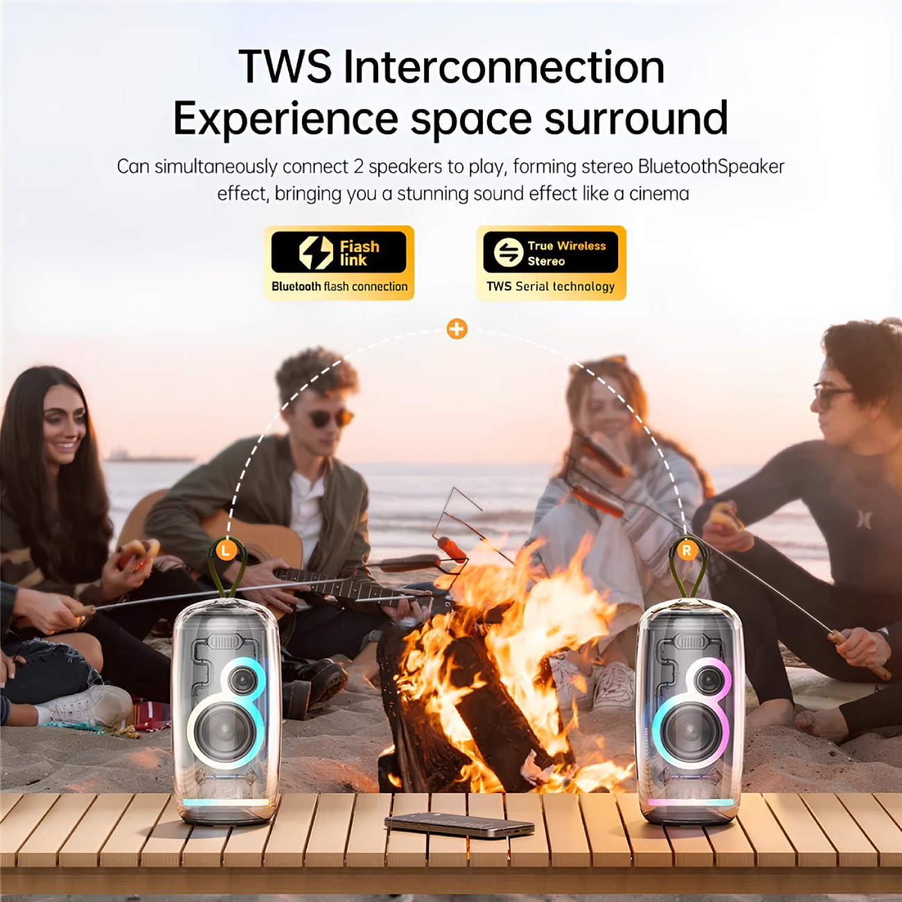 اسپیکر بلوتوثی قابل حمل گرین لاین Green Lion Palma Pro Wireless Speaker GL-SPK16A GNPLPWSPKRBK
