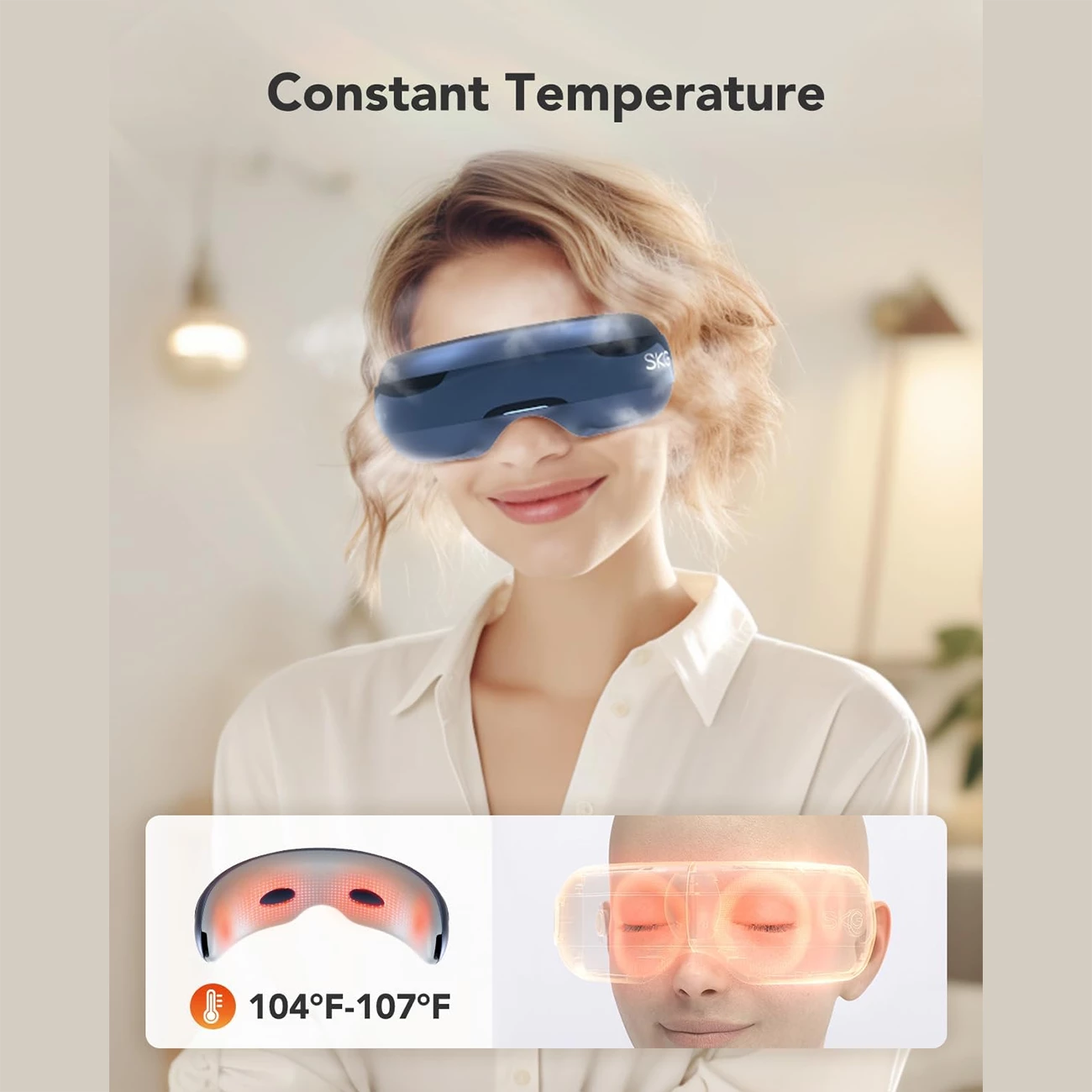 قیمت ماساژور چشم هوشمند اس کا جی با قابلیت پخش موسیقی و پنجره دید